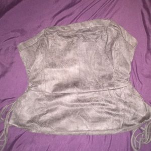 Suede Crop Top
